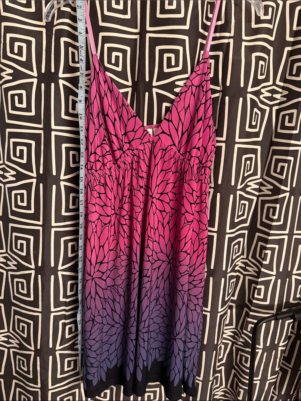 Ambrielle Pink to Purple Ombre Floral Slip Dress